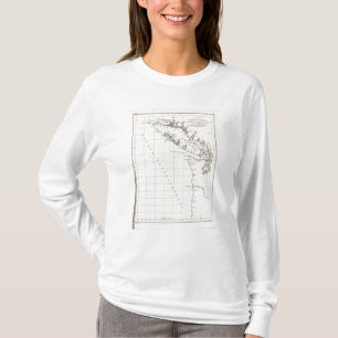 T-shirt Washington, Colombie-Britannique, carte de