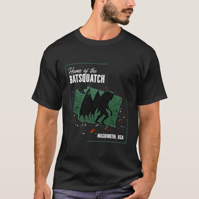 T-shirt Washington Cryptids Accueil Du Batsquatch (Devant)