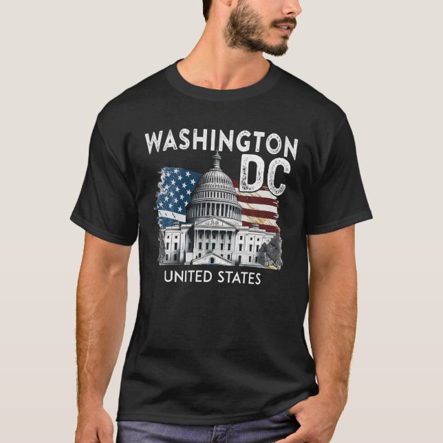 T-shirt Washington DC Capitol Hill USA Souvenirs Cadeaux H (Devant)