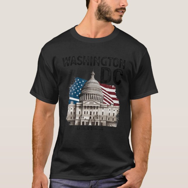 T-shirt Washington DC Capitol Hill USA Souvenirs Cadeaux H (Devant)