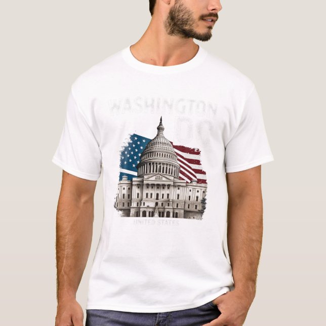 T-shirt Washington DC Capitol Hill USA Souvenirs Cadeaux H (Devant)