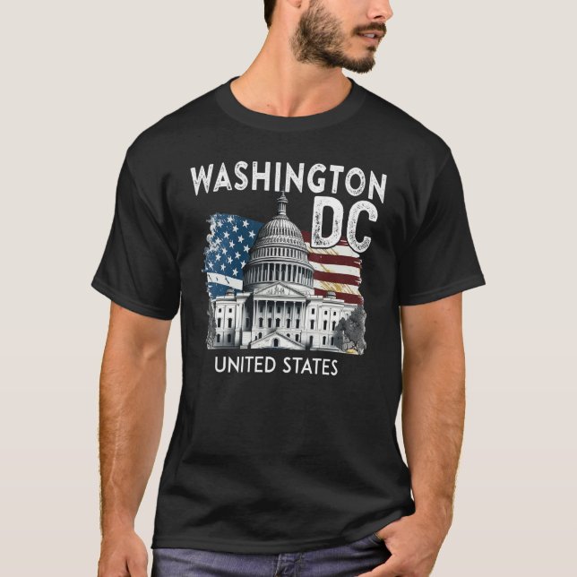 T-shirt Washington DC Capitol Hill USA Souvenirs Gifts Men (Devant)