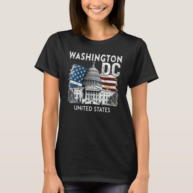 T-shirt Washington DC Capitol Hill USA Souvenirs Gifts Men (Devant)