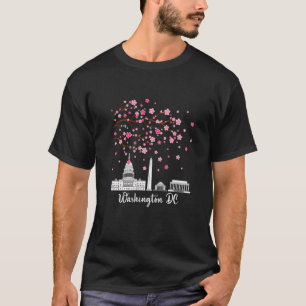T-shirt Washington Dc Cherry Blossements Monuments Hommes