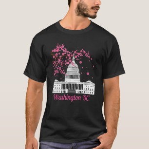 T-shirt Washington Dc Cherry Blossements Monuments Hommes
