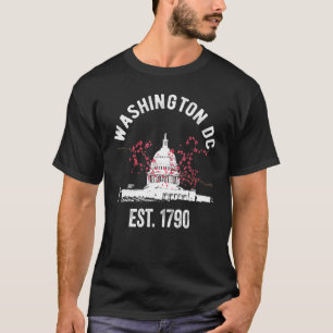T-shirt Washington Dc Cherry Blossom Capitol Hill 1790 Sou