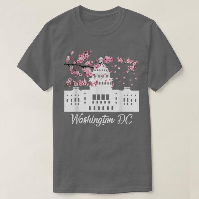 T-shirt Washington DC Cherry Blossoms Monuments Mémoriaux (Design devant)