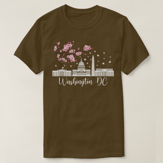 T-shirt Washington DC Cherry Blossoms Monuments Mémoriaux (Design devant)