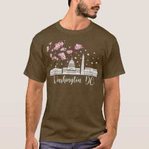T-shirt Washington DC Cherry Blossoms Monuments Mémoriaux