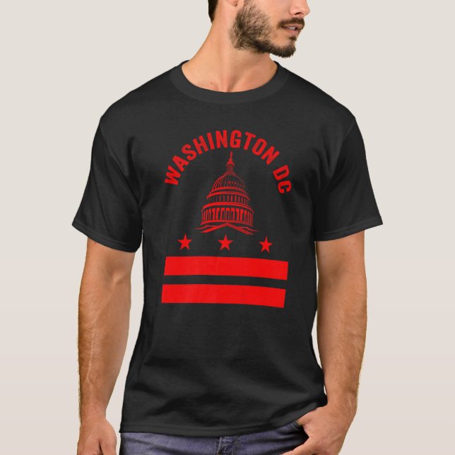 T-shirt Washington Dc Drapeau Amour Capitol Hill Souvenir (Devant)