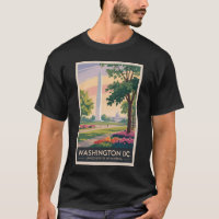Washington DC Illustration Travel Art Vintage