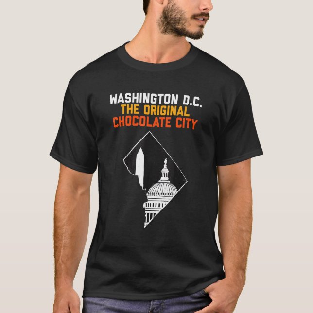 T-shirt Washington Dc La Présente Ville De Chocolat Origin (Devant)