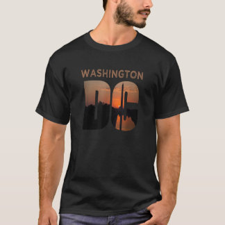 T-shirt Washington DC Monument Skyline Art Vacances Souven
