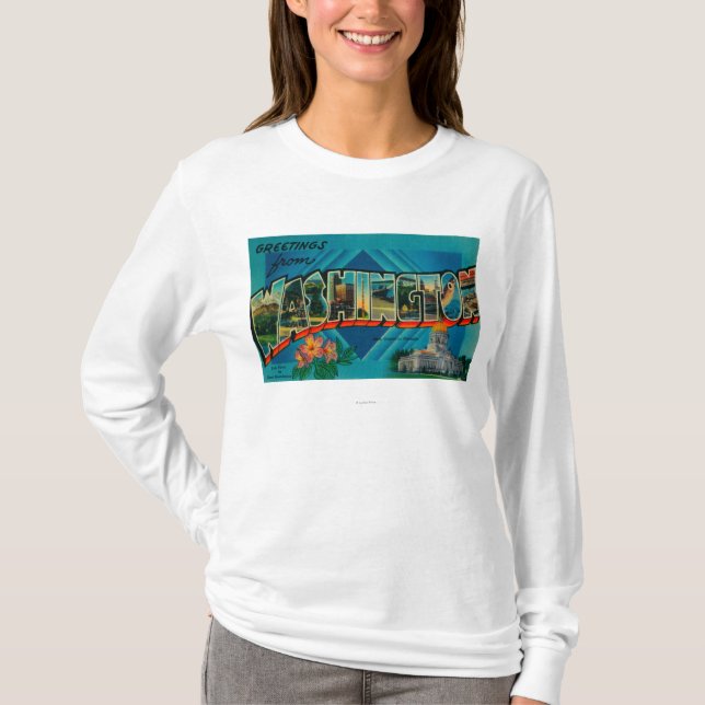 T-shirt Washington - grandes scènes 2 de lettre (Devant)