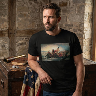 T-shirt Washington traversant le Delaware par Emanuel Leut