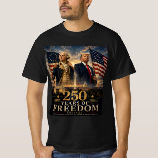 T-SHIRT WASHINGTON & TRUMP 250 ANS DE LIBERTÉ