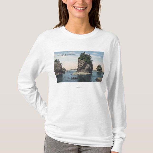 T-shirt Washington - vue de flatterie et de Tatoosh de cap (Devant)