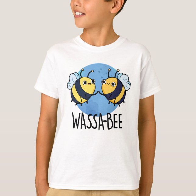 T-shirt Wassabee Funny Wasabi Bee Pun (Devant)