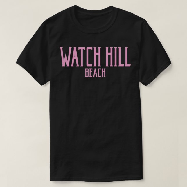 T-shirt Watch Hill Beach Rhode Island RI Tet rose rose Vin (Design devant)