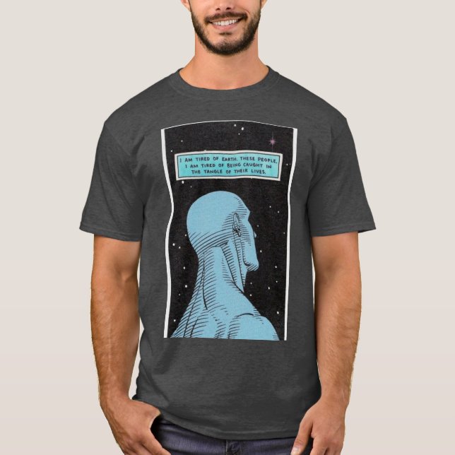 T-shirt Watchmen Dr Manhattan rétro rétro (Devant)