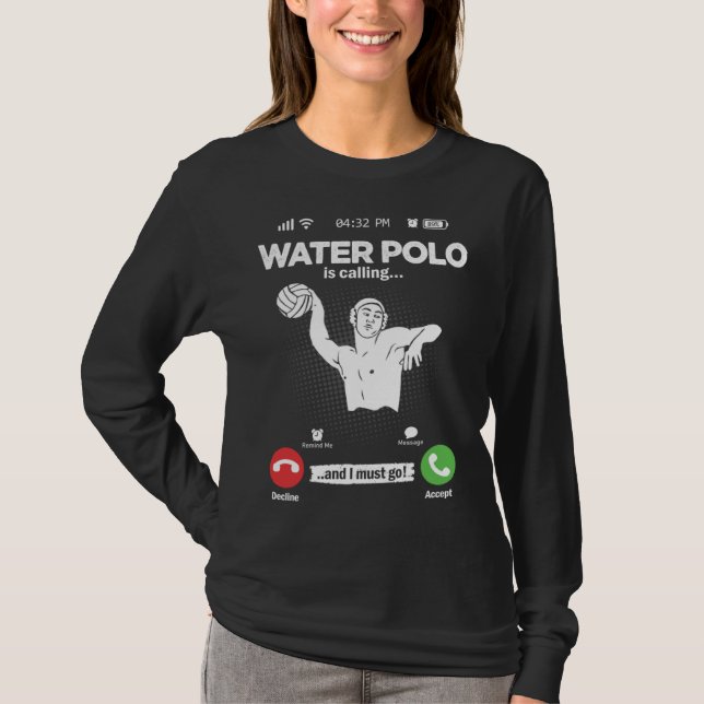 T-shirt Water Ball Is Calling I Must Go Swimming Hobby Wat (Devant)