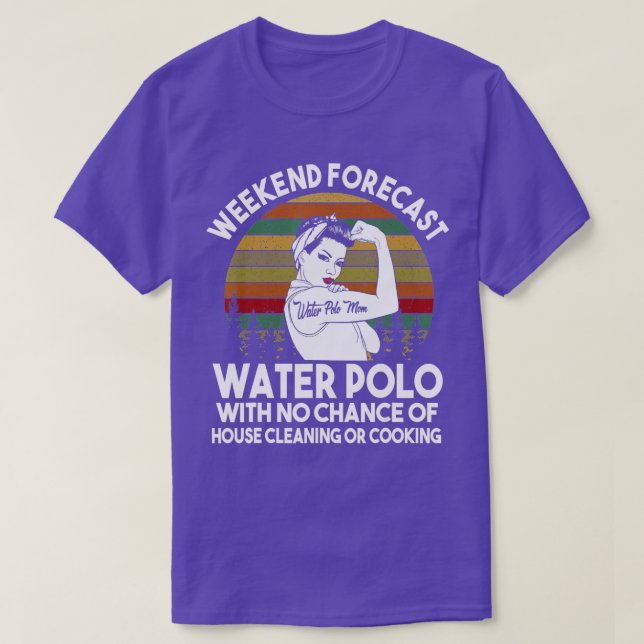 T-shirt Water Polo Maman Week-end Prévision (Design devant)
