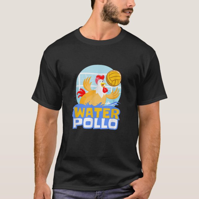 T-shirt Water Polo Pun Drôle Eau Pollo Poulet T Chemise (Devant)