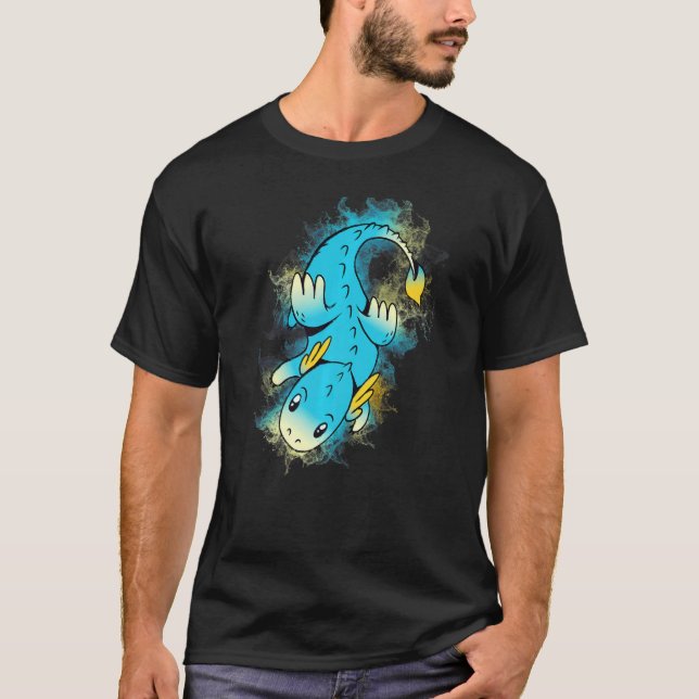 T-shirt Water Splash Art Cute Dragon Premium (Devant)