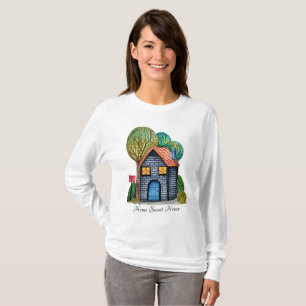 T-shirt Watercolor cute Home Sweet Home Art