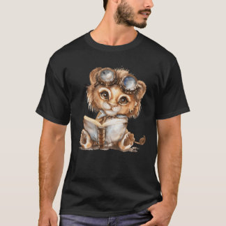 T-shirt Watercolor Cute Reading Animals Reading Animal gif