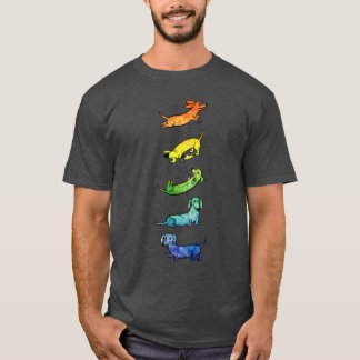 T-shirt Watercolor Dachshunds gift family boy