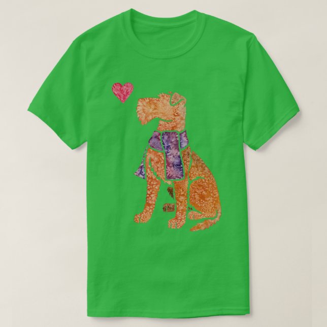 T-shirt Watercolor Irish Terrier (Design devant)