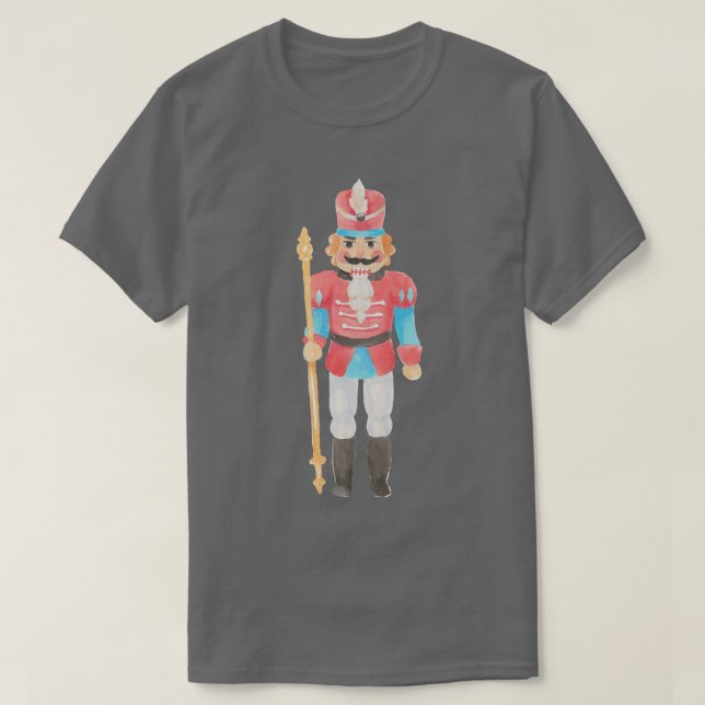 T-shirt Watercolor Nutcracker Père Noël Christmas Tree Lum (Design devant)