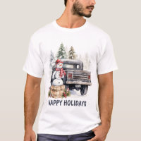 Watercolor Pays camion de Noël ajouter le texte