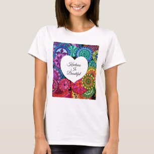 T-shirt Watercolor Rainbow Mandala With Heart