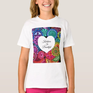 T-shirt Watercolor Rainbow Mandala With Heart