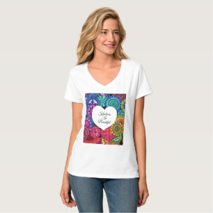 T-shirt Watercolor Rainbow Mandala With Heart