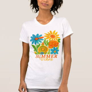 T-shirt Watercolor summer vibe | Summer vibe png | Floral