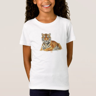 T-Shirt Watercolor Tiger Illustration – Majestic Wildlife