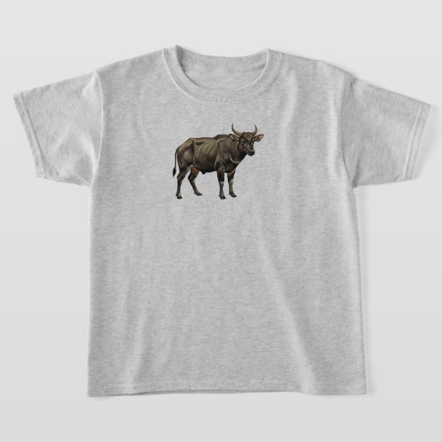 T-shirt Watercolor Water Buffalo Illustration (Poser)