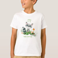 Watercolor Woodland Raccoon mignon Anniversaire T-