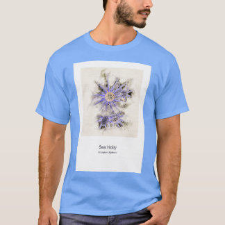 T-shirt Watercolour Purple Sea Holly
