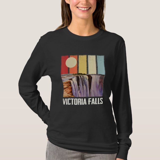 T-shirt Waterfall Africa Victoria Falls Souvenir Zimbabwe  (Devant)