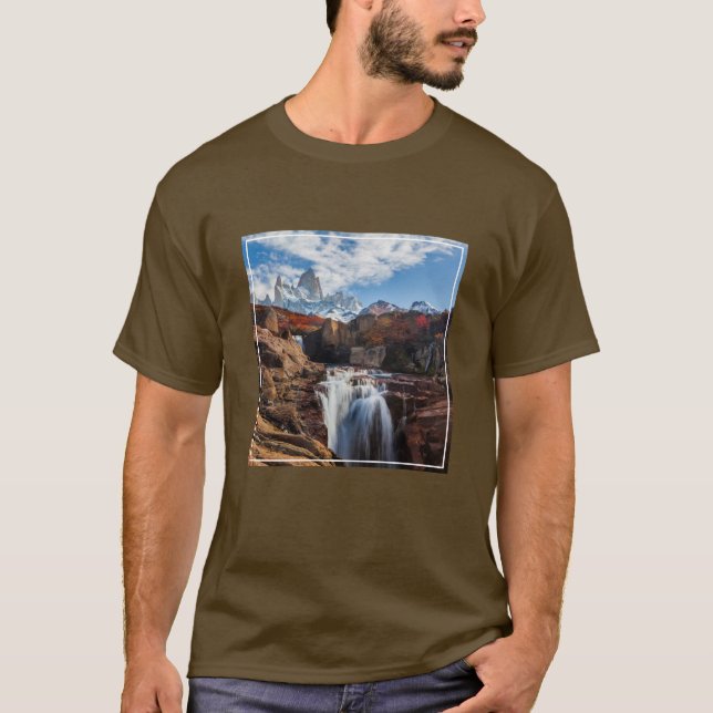 T-shirt Waterfalls | Fitz Roy Mountain, Argentina (Devant)