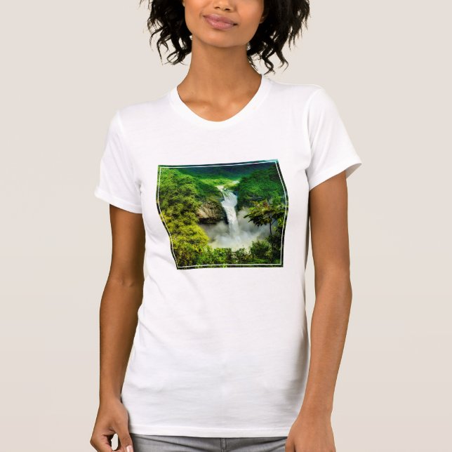 T-shirt Waterfalls | San Rafael Falls, Ecuador (Devant)
