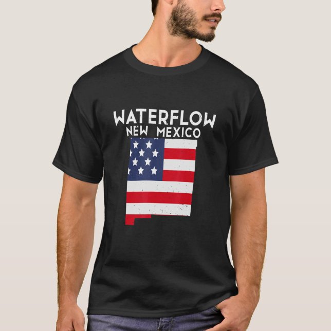T-shirt WATERFLOW USA State America Travel Nouveau Mexique (Devant)