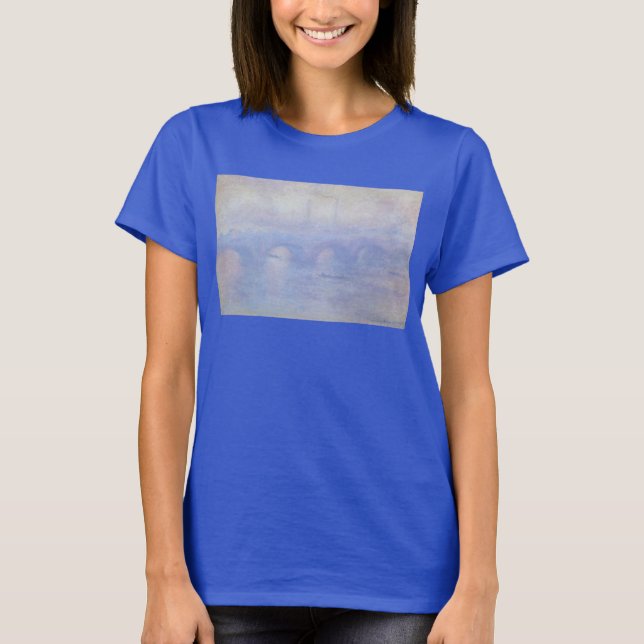 T-shirt Waterloo Bridge, effet de brouillard par Claude Mo (Devant)