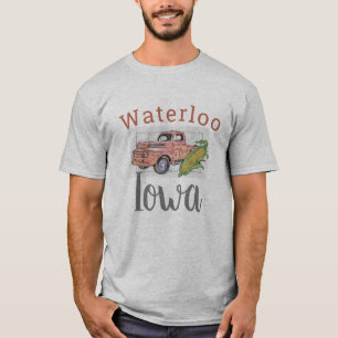 T-shirt Waterloo, Iowa, Camion Vintage et maïs 2