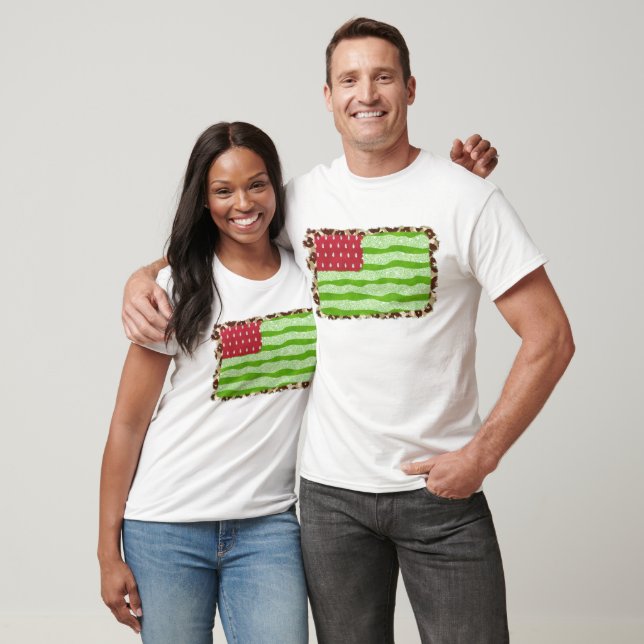 T-shirt Watermelon American Flag & Design Empreinte de léo (Unisexe)