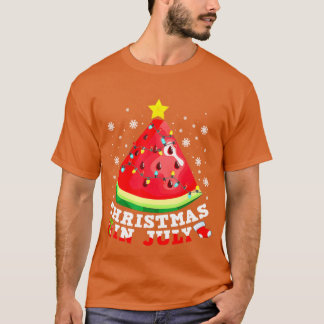 T-shirt Watermelon Christmasree Noël En Juillet garçon